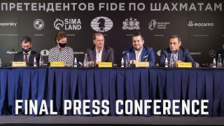 FIDE Candidates 2020 | Final Press Conference |