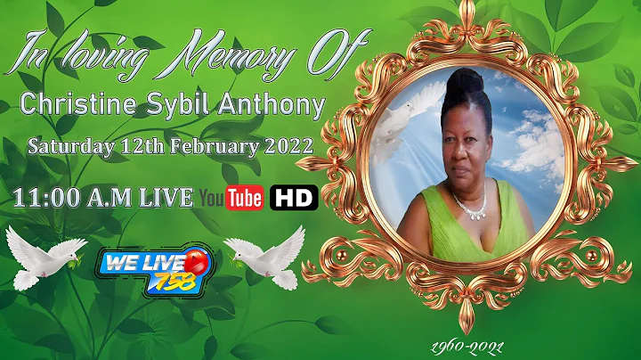 In Loving Memory of  Christine Sybil Anthony