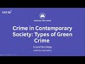 Crime in Contemporary Society: Types of Green Crime | A-Level Sociology