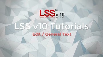 Edit and General Text Command - LSS Tutorial