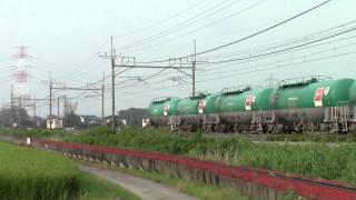 東北本線　5585レ　ＥＦ64代走　ＥＦ65-2121（原色）+タキ　ワシクリにて
