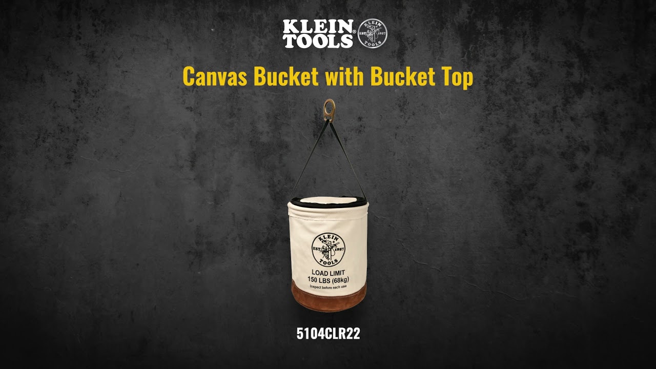 Canvas Bucket with Closing Top, 17-Inch - 5104CLR17