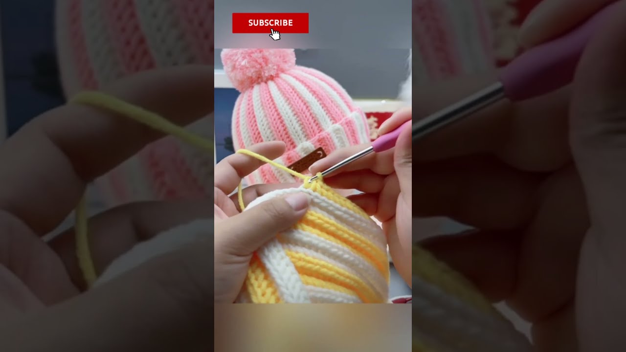 DIY Crochet A Baby Hat Do You Like This Color Combination 