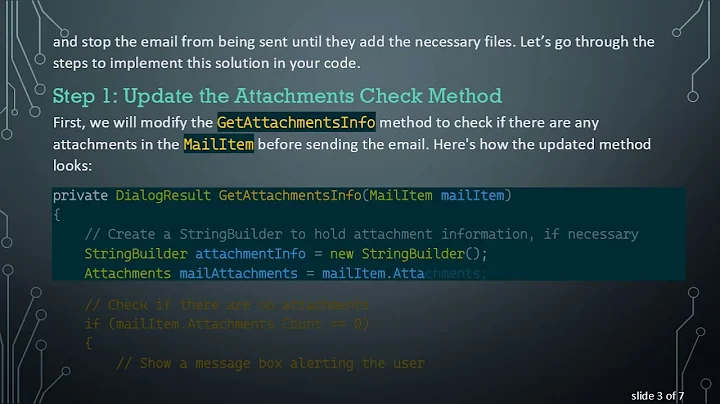 Ensuring Email Attachments are Included in Your VSTO C#  Outlook Addin