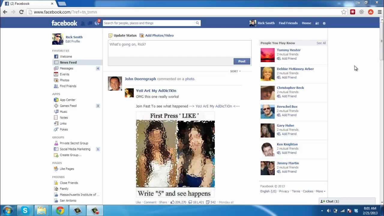 how to find facebook