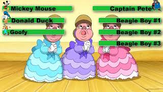 Mickey, Donald, Goofy, The Three Musketeers Final Battle With Healthbars