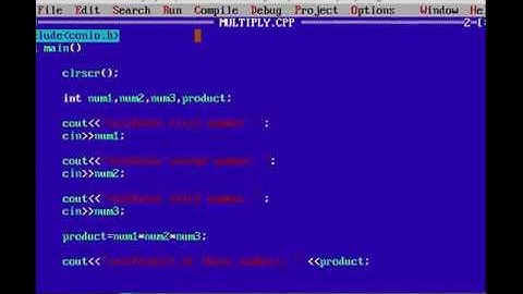 C++: Learning the basics - Multiplying three numbers