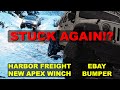 Harbor Freight Apex Winch Hang Test and Offroad Test. Recovering 3 Vehicles! (PART 2)