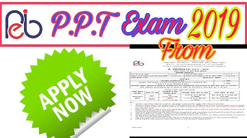 Mp PPT Exam From 2019/Admission PPT College.