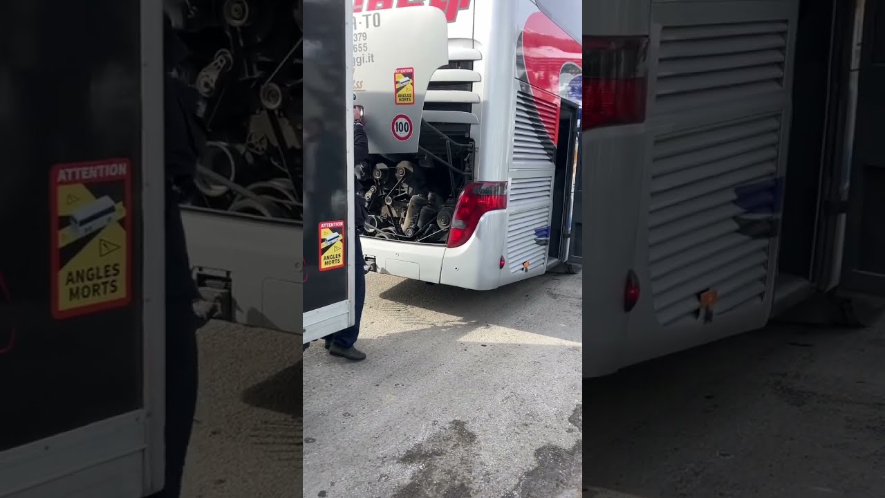 SPECIAL VID Setra Topclass Engine Bay Opened Italy 