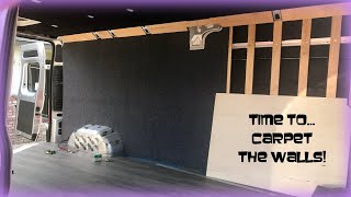 DIY Van Build – Promaster 2500 159WB – Installing Carpet to Walls – Part 8