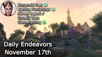 November 17th Daily Endeavors Walkthrough / The Elder Scrolls Online
