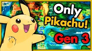 Can I Beat Pokemon Emerald with ONLY One Pikachu? 🔴 Pokemon Challenges ► NO ITEMS IN BATTLE