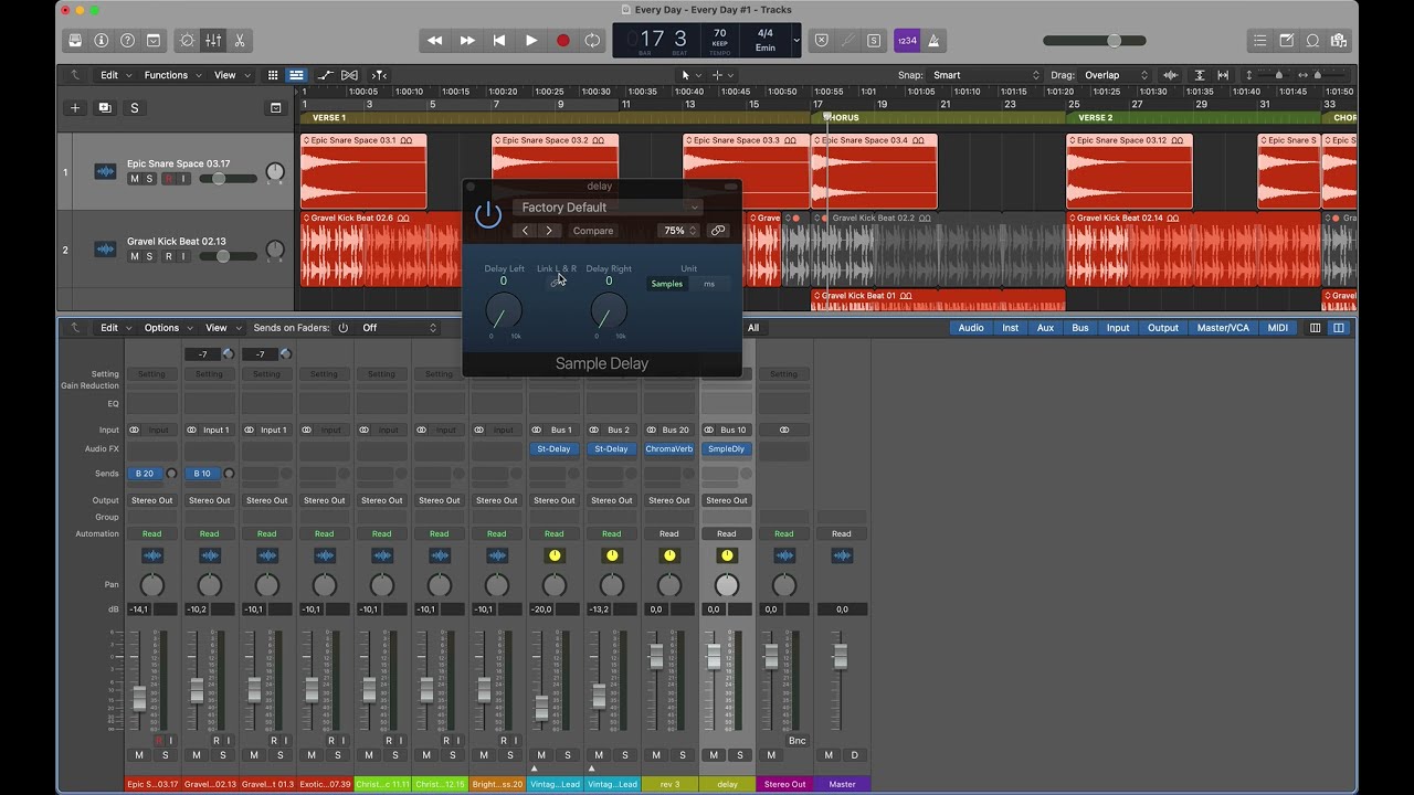 Logic Pro - How To Move Aux Tracks In Mixer