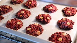 KETO RED VELVET COOKIES (BISKUT RED VELVET VERSI DIET) | BASICKELI