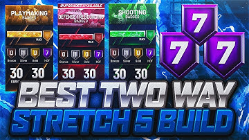 *New* Best 2-Way Stretch Five Build Get The Most HOF Badges + Playmaking & Def/Reb NBA 2K20