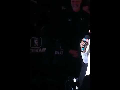 Klay Not Yet Thompson Seemingly Messing Up The Ring Ceremony Sequence As He Hands Mic To Curry