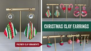 Christmas Clay Earrings Tutorial | Polymer Clay Earrings | Handmade Earrings | DIY Clay Earrings