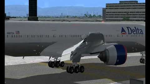 Boeing 777-200ER Landing in Flight Simulator 2004 (max graphics)