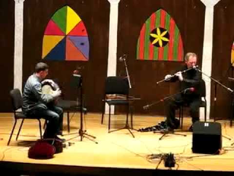 Matt Bell on bodhran, John Skelton on flute
