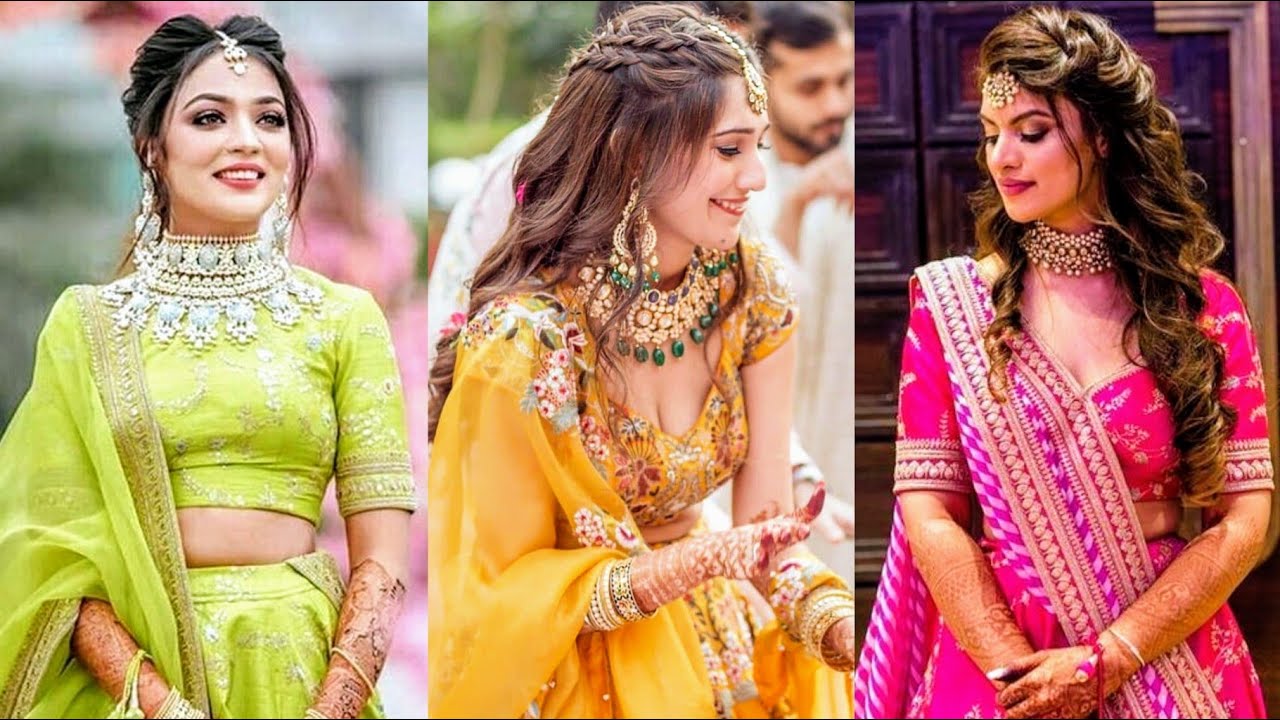 Party Wear Hairstyles For Lehengas ...