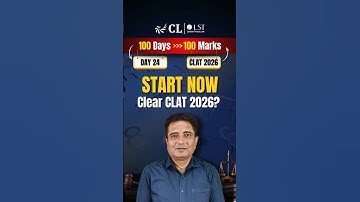 Can You Clear CLAT 2026 If You Start Now? | CLAT Preparation Strategy #shorts #cllst