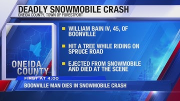 Boonville man dies in snowmobile crash