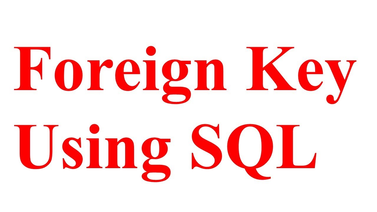 DBMS | How to create Foreign Key in DB | SQL Query | PhpMyAdmin - YouTube