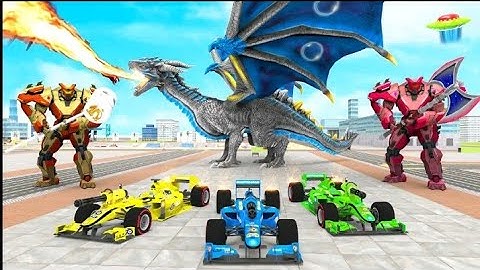 Car Robot Transformation || Flying Dragon Robot Transform || LA LA Games