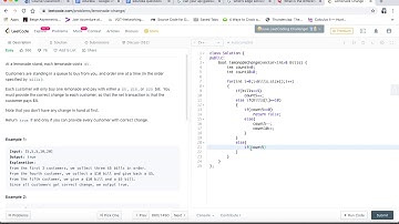 Leetcode problem- 860 Lemonade Change C++