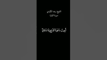 { وإذا سالك عبادى عني  } //كرومات شاشه سوداء//قرآن الكريم//(الشيخ الرعد الكردي )//[سورة البقرة]