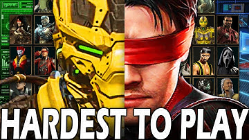 Ranking the Most Difficult Mortal Kombat Characters!