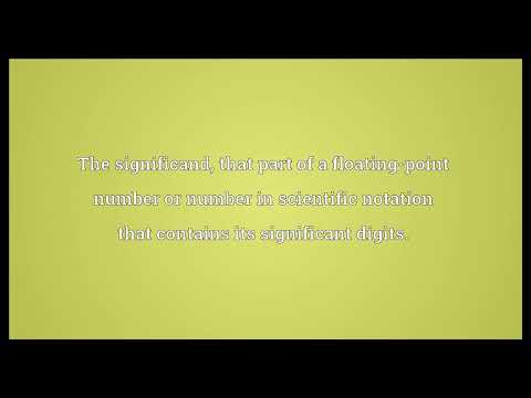 Mantissa Meaning