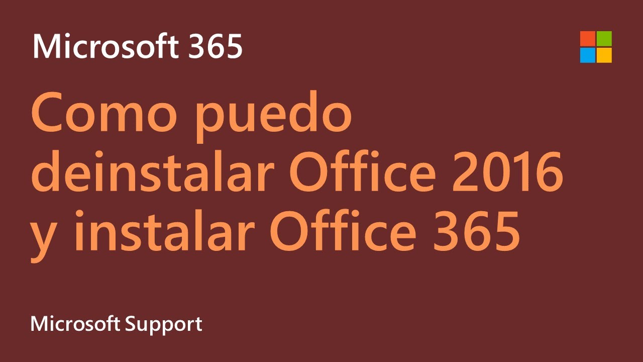 Como puedo desinstalar Office 2016 y instalar Office 365 - YouTube