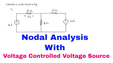 Nodal Analysis with Dependent Voltage Source | Electrical Engineering