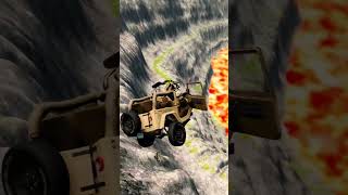 Car vs Giant Lava Pit -  #beamng #shorts