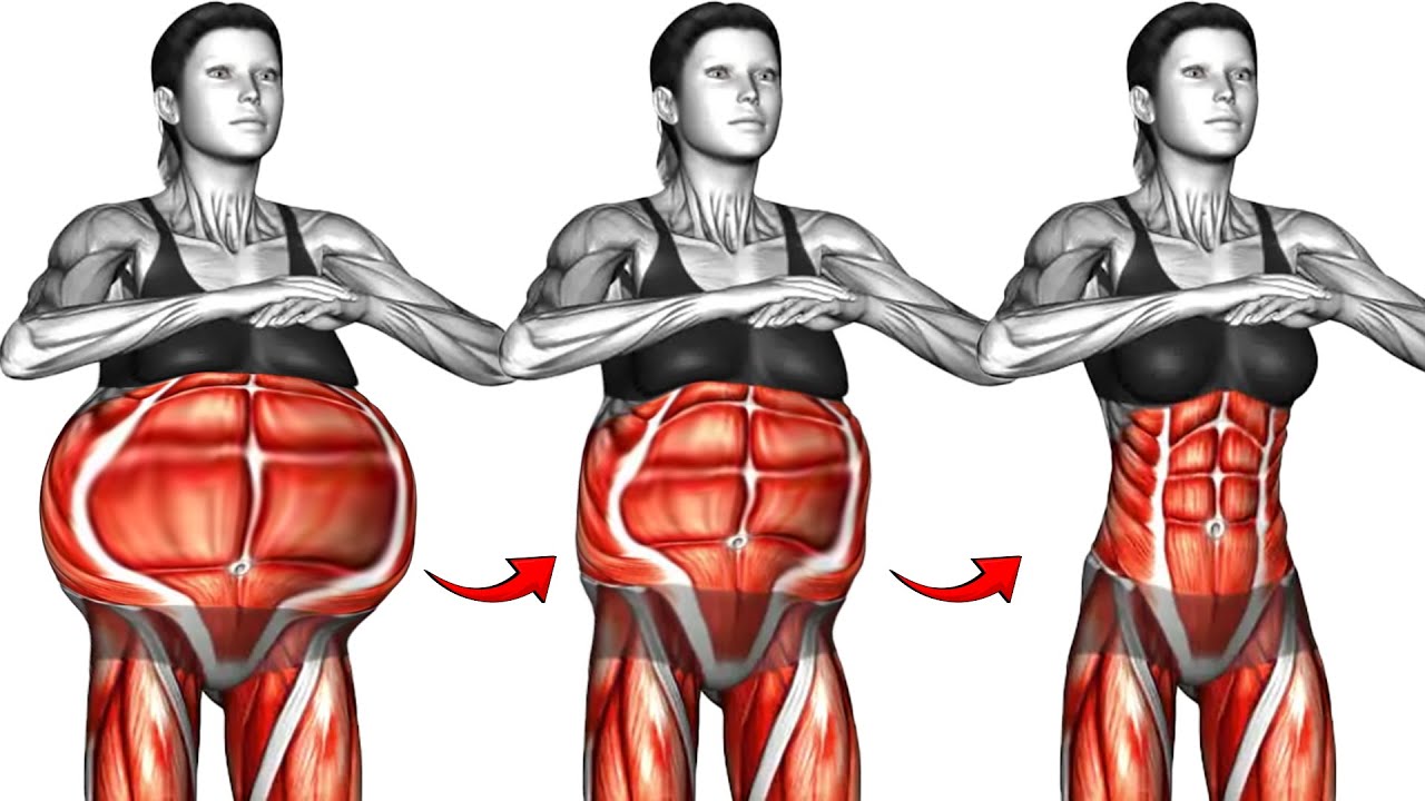 De bästa övningarna för att hänga magfett - Stående 10 minuters träning | träna hela kroppen hemma