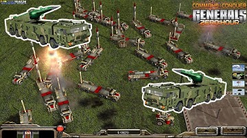 "Demo Nuke Scud Launcher Spam" GLA Demolition 1 vs 5 China Tank Brutal | C&C Generals Zero Hour Mod