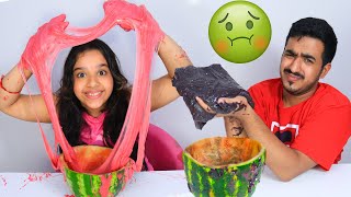 شفا وعبدالله تحدي سلايم البطيخ ! watermelon slime challenge screenshot 5