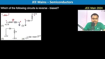 Which of the following circuits is reverse - biased?    JEE Main 2024