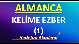 Almanca Keli̇me Ezber 1