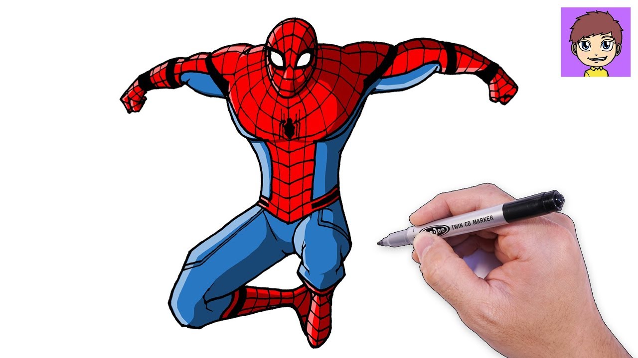 cinta Fatídico dormir Como Dibujar a Spiderman Paso a Paso - Dibujos para Dibujar - Dibujos  Faciles Hombre Araña - YouTube