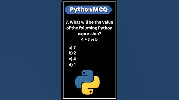 Python Interview Mcq-7 Questions #pythonmcq #shorts