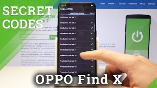 OPPO Find X CODES / Hidden Mode / Secret Menu