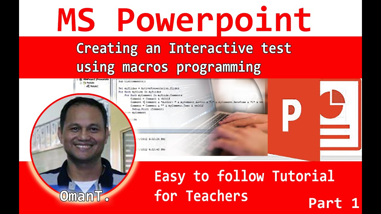 Create an Interactive Test using Macros Programming - YouTube