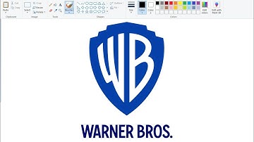How to draw Warner Bros. Logo on Computer using Ms Paint | WB Logo Drawing.
