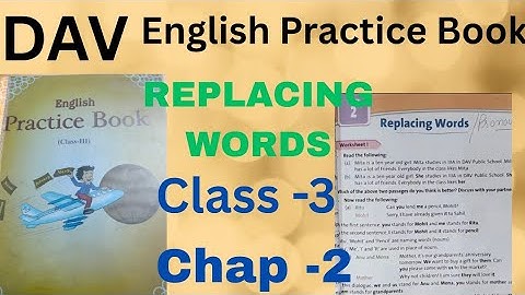 DAV /Class 3 / English Practice  Book/  Chapter 2 - Replacing Words / Pronouns