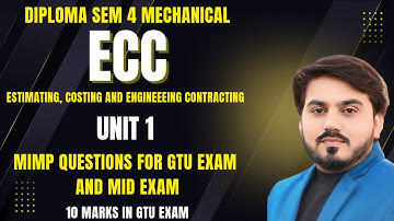 ECC UNIT 1 MIMP QUESTION FOR GTU EXAM | DIPLOMA SEM 4 MECHANICAL || SEM 4 GTU EXAM MIMP #gtu#gtuexam