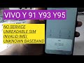 Vivo Y91 Y93 Y95 no sim service does not read invalid imei baseband unknown