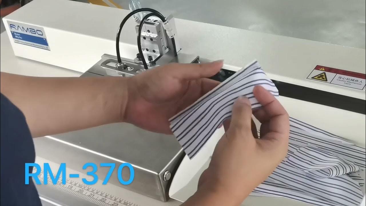 RAMBO RM370 Shirt sleeve placket creasing machine YouTube